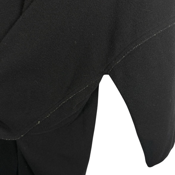 Lafayette 148 Women’s Wool Hooded Embellished Trim Tunic Black Size M/L - Picture 3 of 9